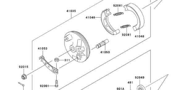 Porta Fibra Delantero Kawasaki KLX 110