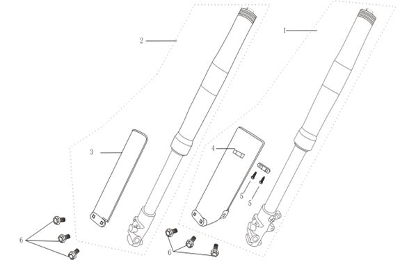 Suspension Derecha Loncin LX 150
