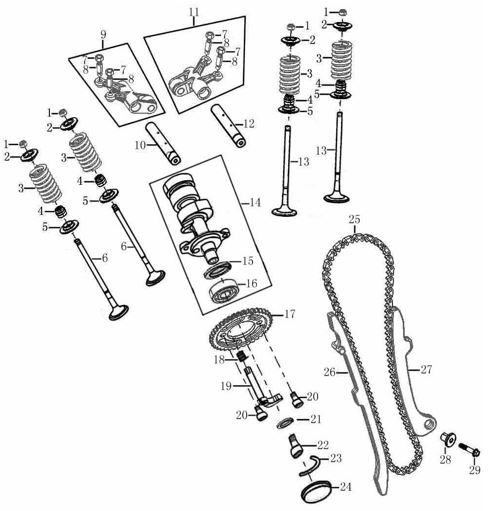 Valvula kit Admision / Escape Kayo T2 / T4 2021-22