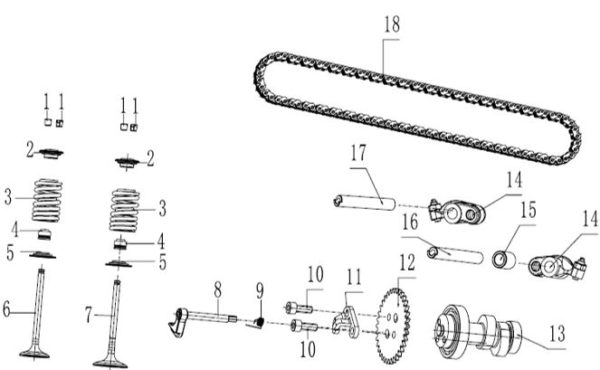 Valvulas Cabezote Kit Pitsterpro X4, X5, LXR / Kayo 150-160cc