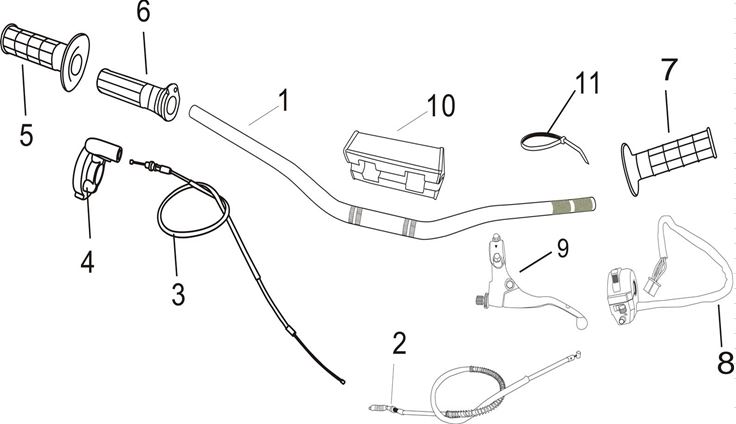 Cuarto Gas Pitsterpro XJR, MX, X5 y XTR / Kayo TS TSD TD TT T2 T4 - CUARTO GAS COMPLETO (copia)