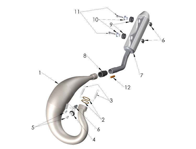 Soporte Mufla Cobra CX 50 King / FWE 2020 - anterior (copia)