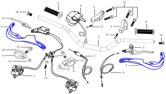 Freno Delantero Completo Pitsterpro FXR o Similar