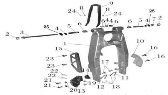 Guía Cadena Tracción Inferior Pitsterpro LXT 400 / Formula XY 400