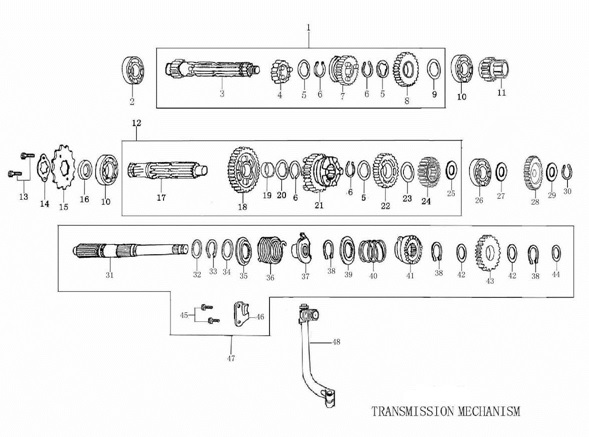 Guia plato Eje Arranque Pitsterpro / Kayo 150 – 160 cc