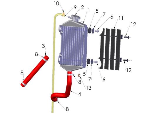 Hule Soporte Radiador Modelos Cobra Cx 50 y 65