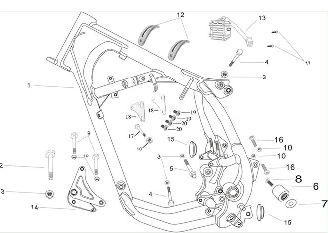 Hule Soporte Tanque Combustible Pitsterpro XTR 250 AC/ Kayo T4 2014-20