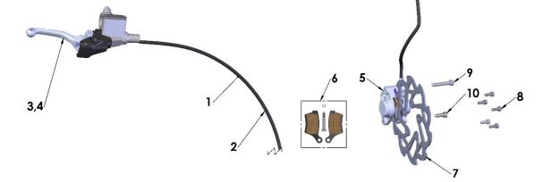 Kit Reparacion Piston Bomba Freno Delantero Cobra 50cc