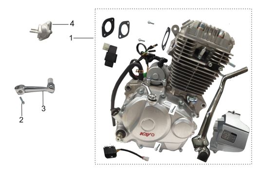 Motor Completo Pitsterpro LXR 250 / Kayo K6 Enfriado por Agua caja 6ta