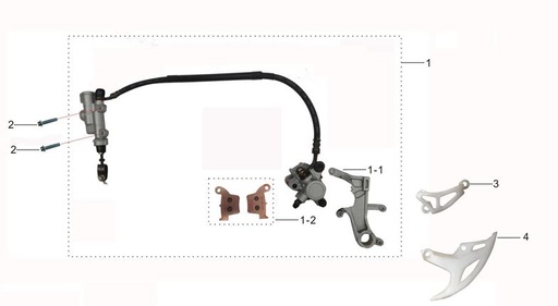 Protector Caliper Pitsterpro LXR 250 – XTR 250 / Kayo T4