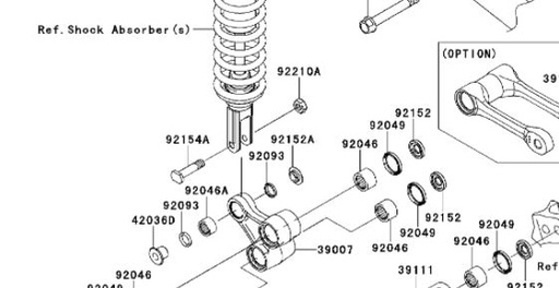 [DC01511-B1/B7] Retenedor Muñeco Compensador Kawasaki KX250F / KX450F