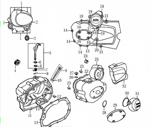 [DC01423-B1/S6] Tapa Clutch Pitsterpro XTR 250 AC / Kayo T4 2013-19