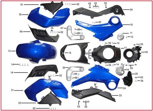 Tapa Eje Estersio Pitsterpro XTR 250 AC / Kayo T4 2013-19