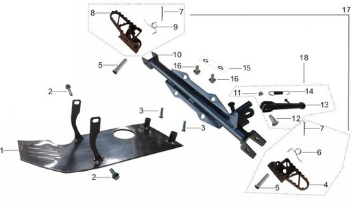 [PB00565-B1/A9] Tornillo Inferior Patilla Cambios Pitsterpro XTR 250 LC 2009-11