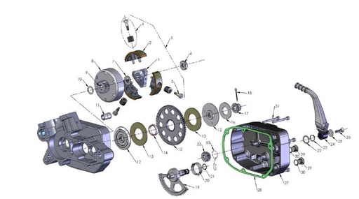 [CXM0017-B1/L7] Clutch Manzana Cobra CX 50cc