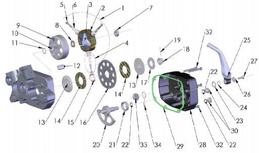 [ZCMU0030-BC/D2] Empaque Clutch Cobra CX 50