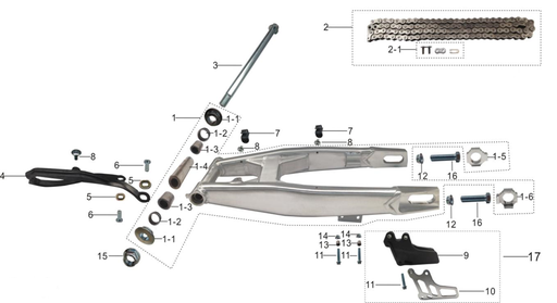 [9020010106-B2/C7] Espaseador Eje Horquilla Pitsterpro XTR / Kayo T2 T4