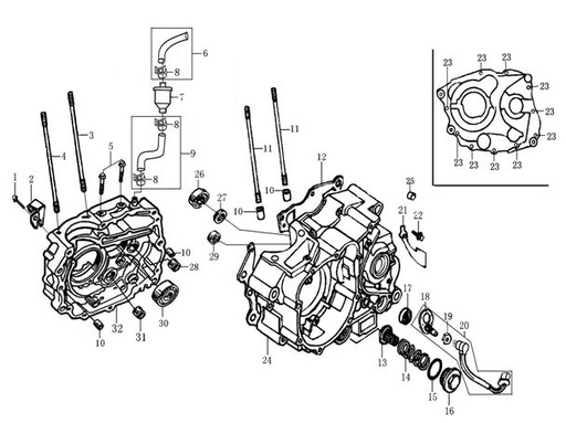 [BB02008-B1/2] Empaque Centro Motor Pitsterpro XTR 250 AC / Kayo T4 2012-19 (copia)