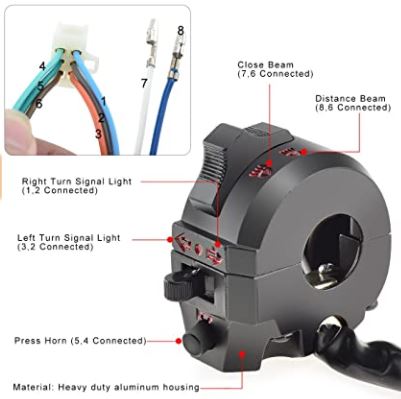 [CM01480-OF/X3-G] Control Mando Izquierdo ZS150-7 o Similar
