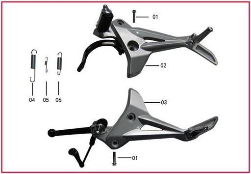 [ST01856-B2/E1-STR] Descansapie Derecho Pitsterpro STR