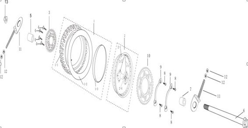[4040010019-B2/C23] Disco de Freno Trasero para Pitsterpro MX 110 X5 - Delantero TS 70 90 / TSD 110