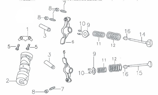 [1010270313-B1/3] Eje Balancin Valvula Pitsterpro / Kayo 155 – 160 cc