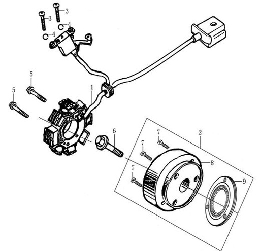 [BB02036-B1/L2-XTR] Fan Clutch Pitsterpro XTR 250 AC / Kayo T4 2012-19