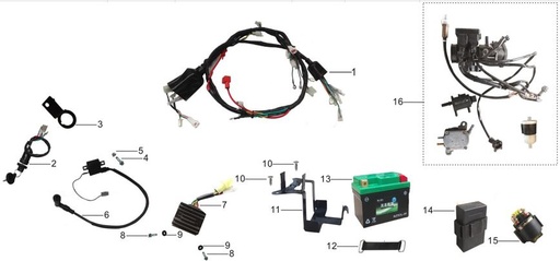 [BB01603-B1/25] Inyeccion Sistema Completo Pitsterpro LXR 250 LC / Kayo K6 2017-18