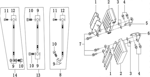 [DC00621-B1/C8] Mangueras Radiador Kit Pitsterpro LXR 155