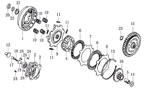[PB00109-B1/D12] Piñón Trasero Manzana Clutch Pitsterpro STR 125