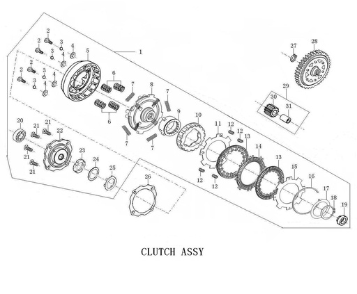 [PB01070-B1/60] Piñon Trasero Manzana Clutch Pitsterpro XJR 50/90cc